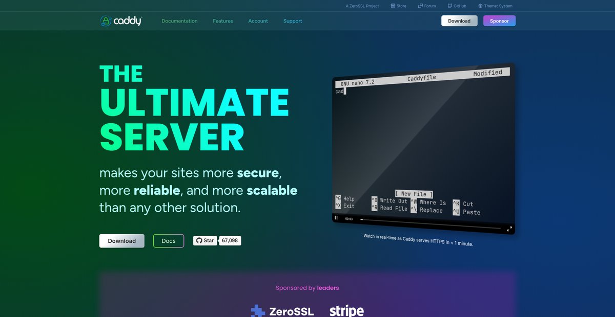 Caddy - The Ultimate Server with Automatic HTTPS Screenshot