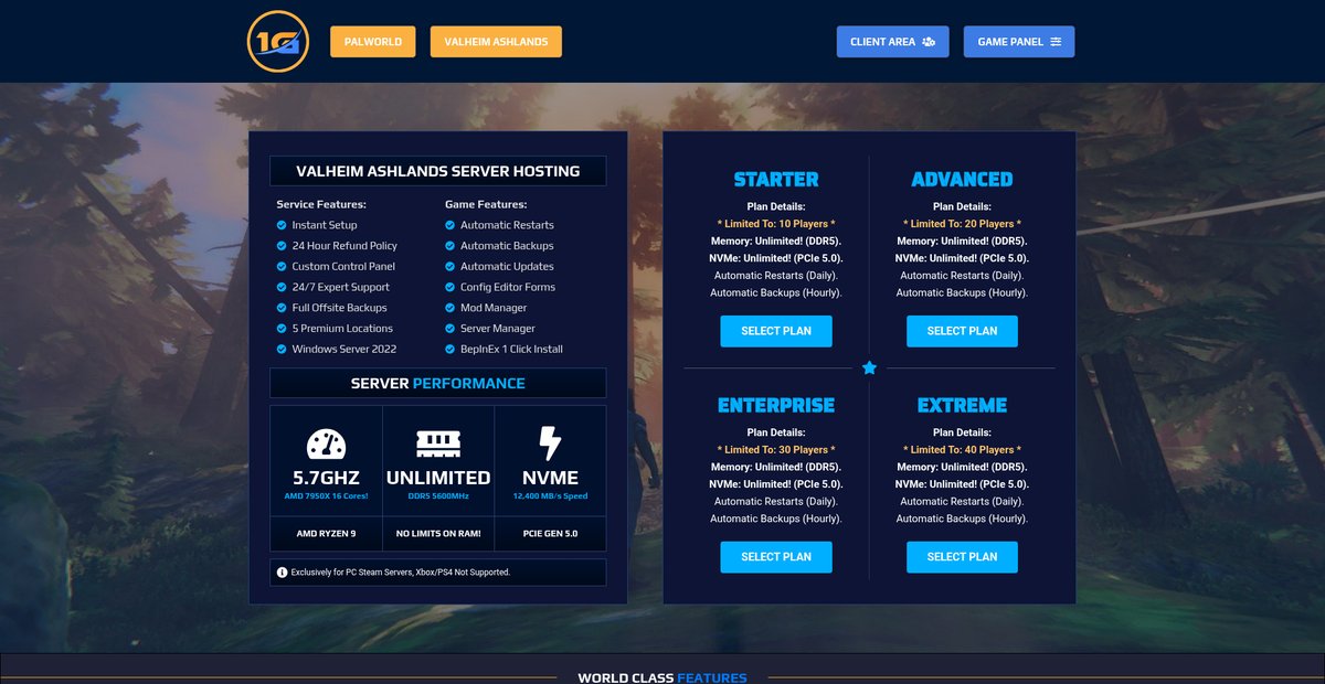 Valheim Server Hosting - 7950X // Unlimited RAM // NVME! Screenshot