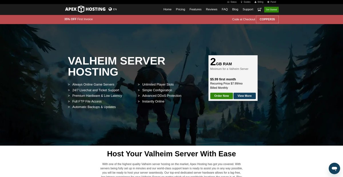 Valheim Server Hosting - PC and Xbox Crossplay Screenshot