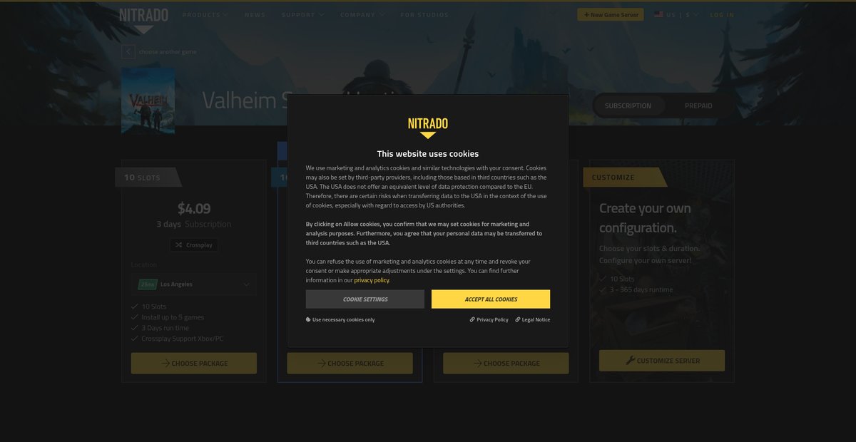 Valheim Server Hosting Screenshot