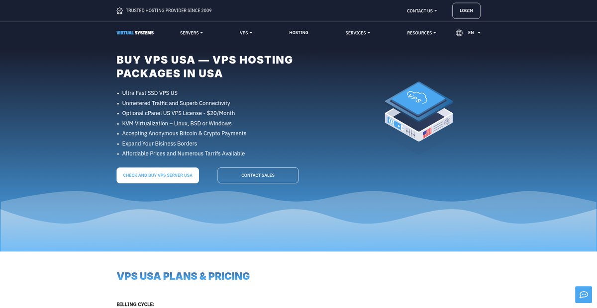 USA VPS Server Hosting – Virtual Server Hosting USA | US, United States ★ VSYS Host Screenshot