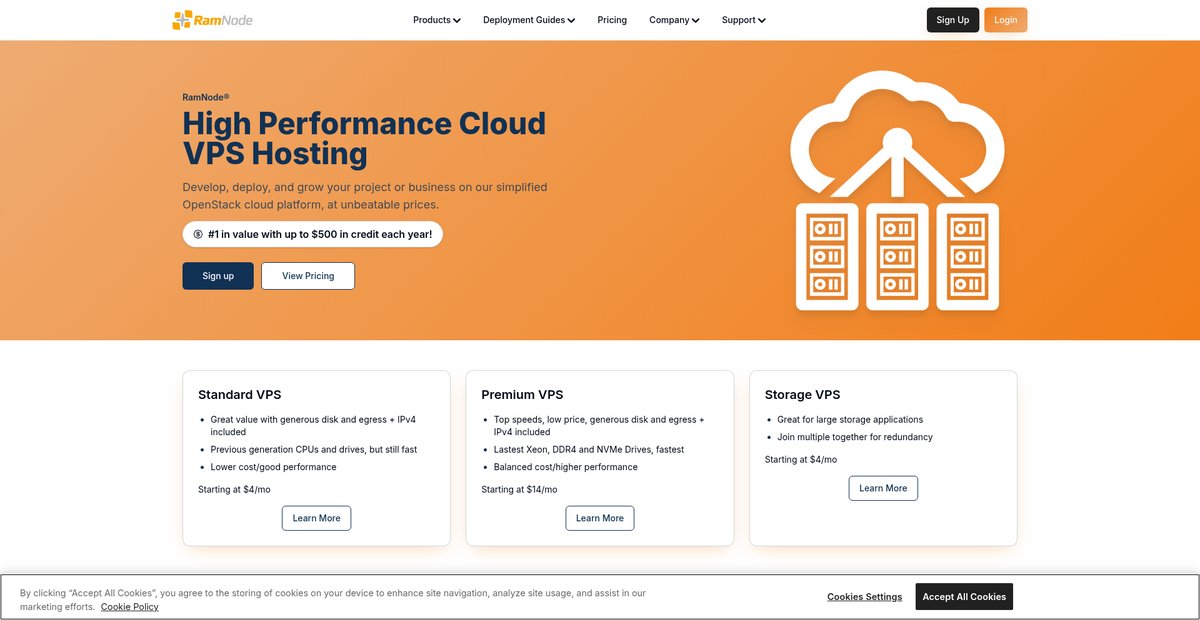 Affordable Cloud VPS Hosting Solutions | RamNode® Screenshot