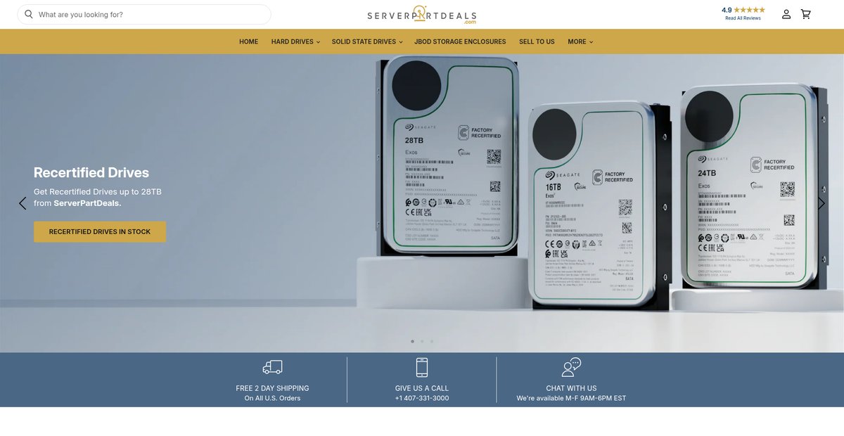 Server Part Deals | Enterprise Drives — ServerPartDeals.com Screenshot