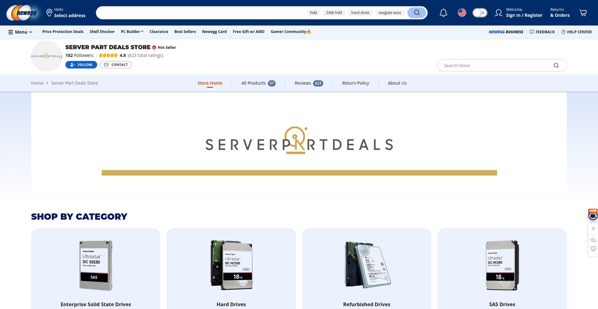 Server Part Deals Store Screenshot