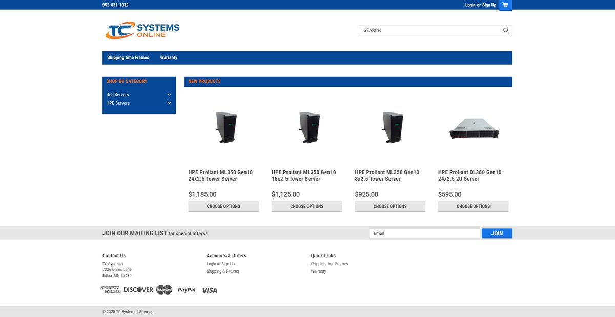 Buy Server Parts Online | Online Computer Parts Screenshot