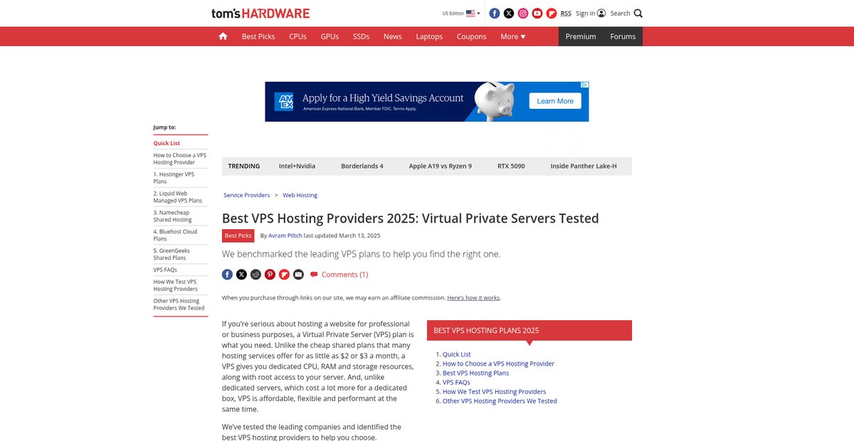 Best VPS Hosting Providers 2025: Virtual Private Servers ... Screenshot