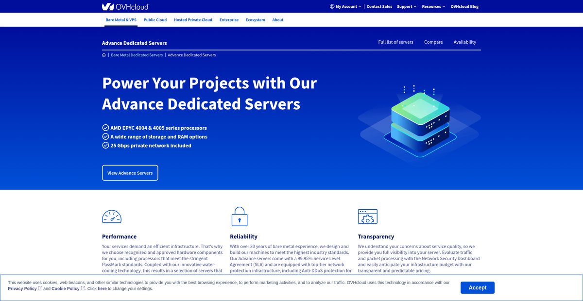 Advance Dedicated Servers Screenshot