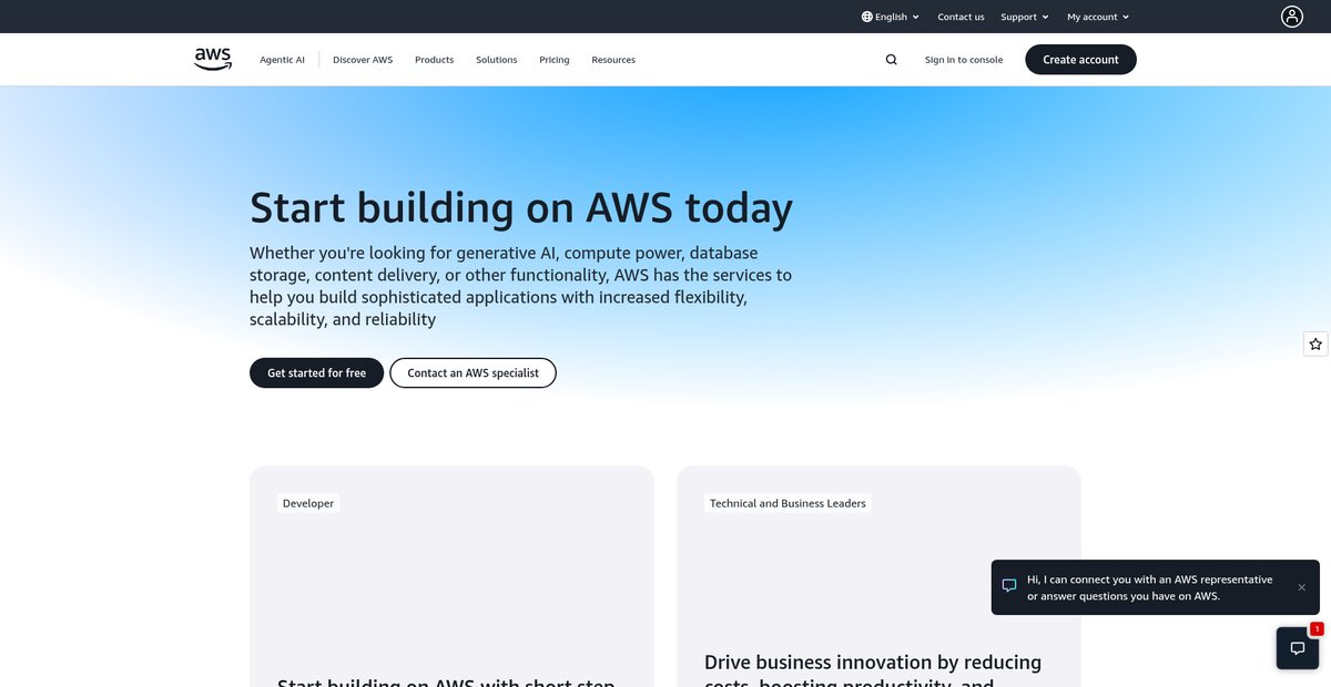 Cloud Computing Services - Amazon Web Services (AWS) Screenshot