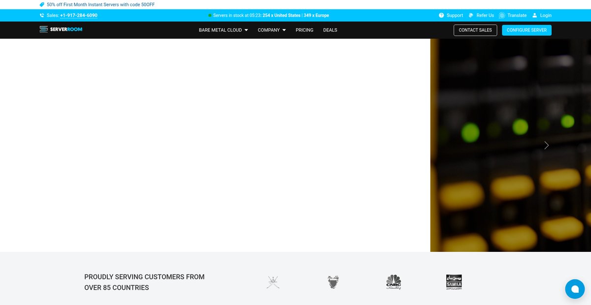 Server Room: Affordable Dedicated Servers | Starting at $5 Screenshot