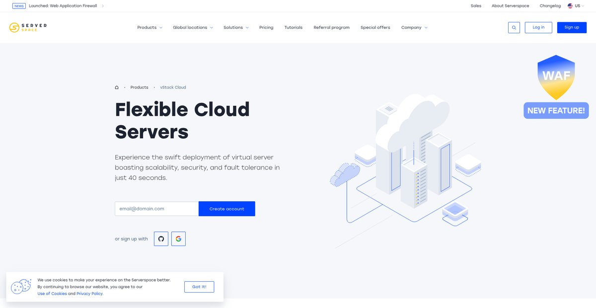 Flexible VPS Cloud Servers 🚀 Scalable Worldwide ... Screenshot