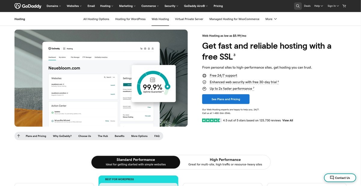 Web Hosting | Lightning Fast Hosting & One Click Setup Screenshot