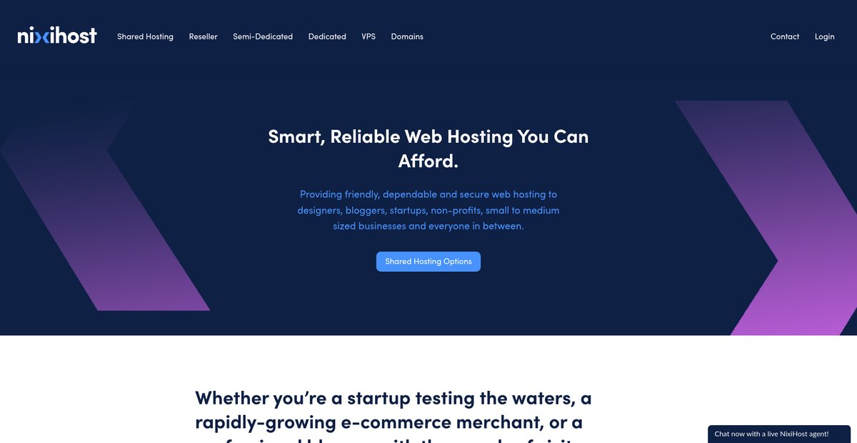NixiHost: Smart, Reliable, Affordable: Shared Web Hosting | VPS Web Hosting | Dedicated Web Hosting | Web Hosting for Resellers Screenshot