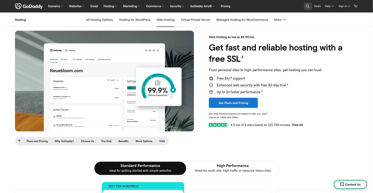 Web Hosting | Lightning Fast Hosting & One Click Setup Screenshot