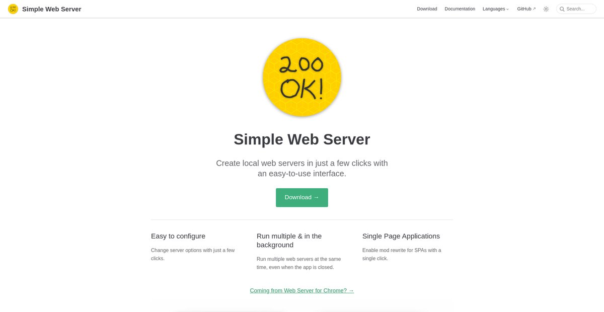 Simple Web Server Screenshot