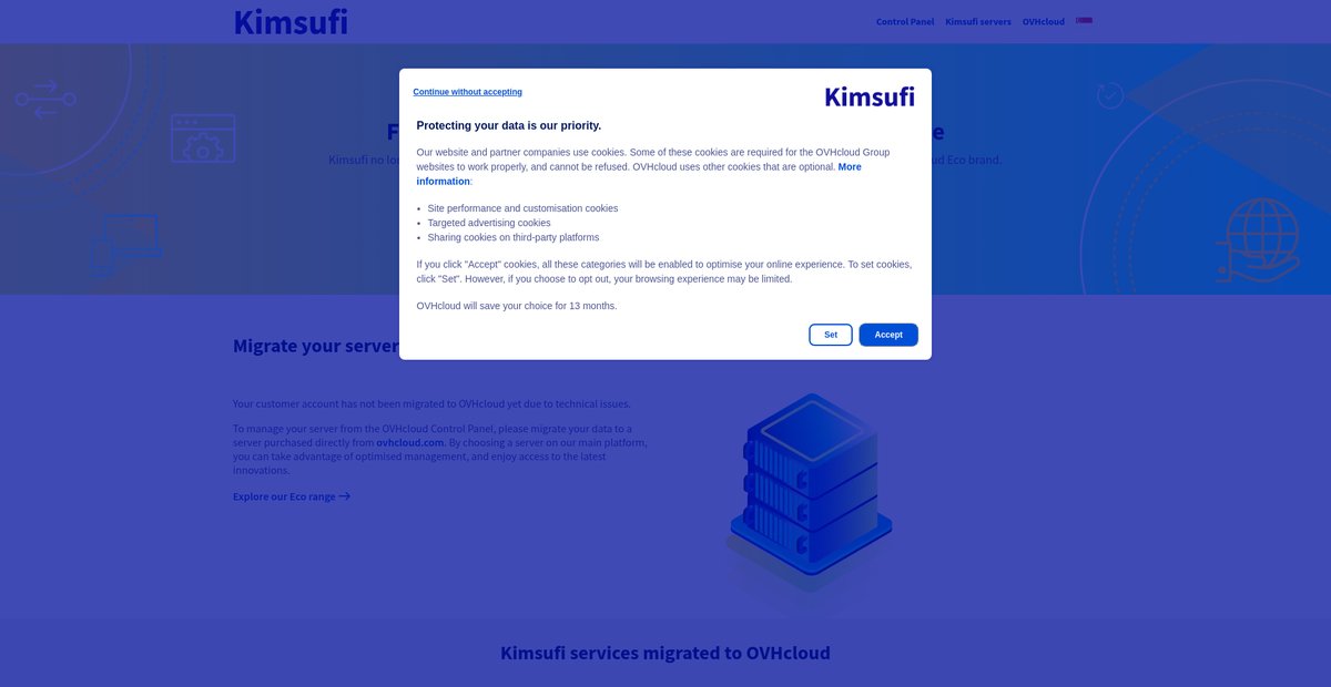 Affordable dedicated server Screenshot