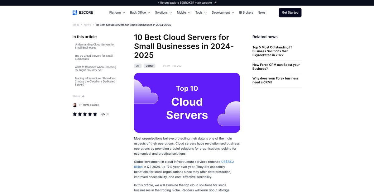 10 Best Cloud Servers for Small Businesses in 2024-2025 Screenshot
