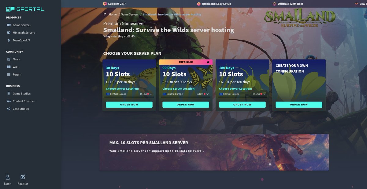 Smalland: Survive the Wilds server hosting Screenshot