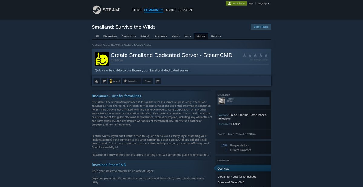Guide :: Create Smalland Dedicated Server - SteamCMD Screenshot