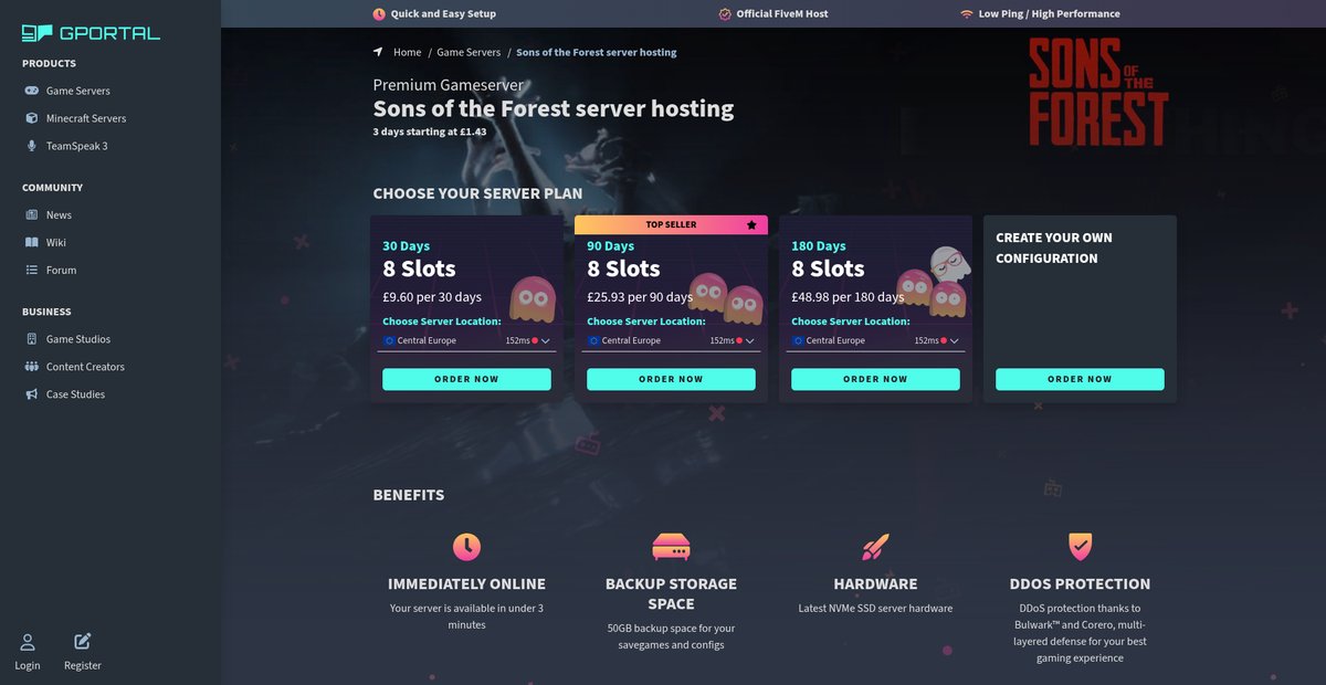 Sons of the Forest server hosting ➜ g-portal.com Screenshot