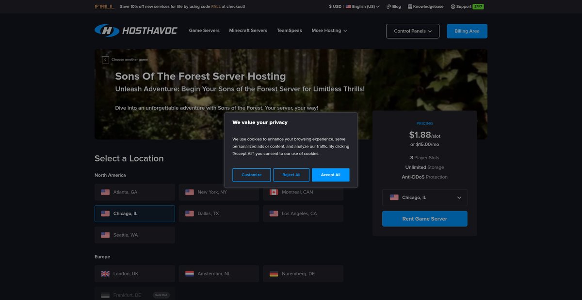 Sons Of The Forest Server Hosting | Host Havoc Screenshot