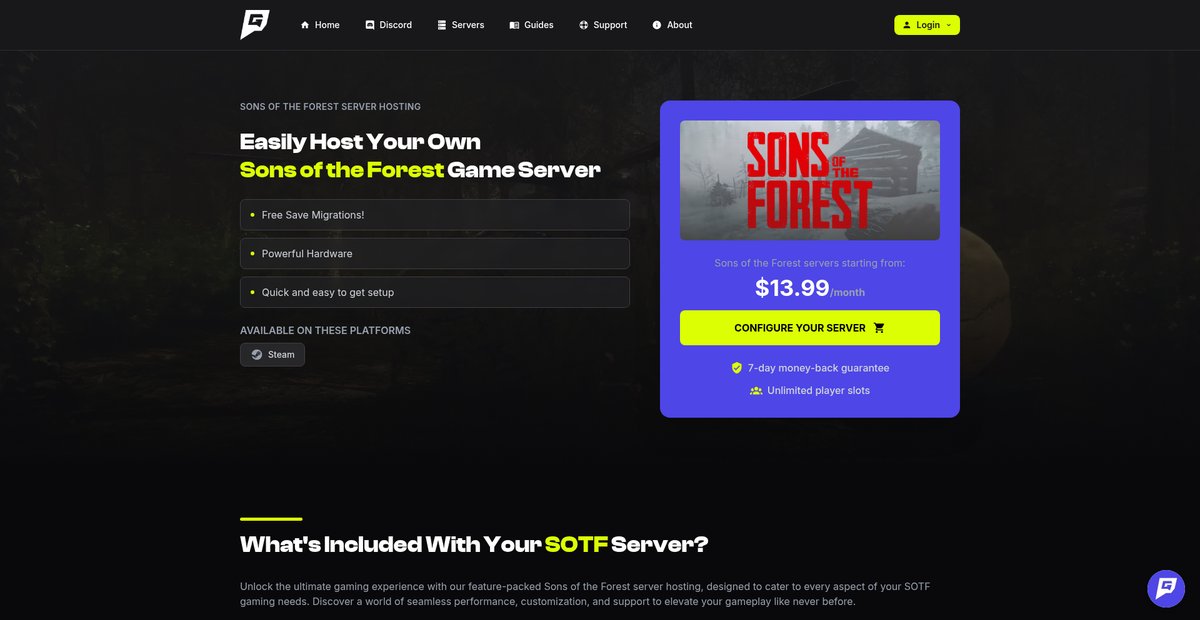 Sons Of The Forest Server Hosting Screenshot