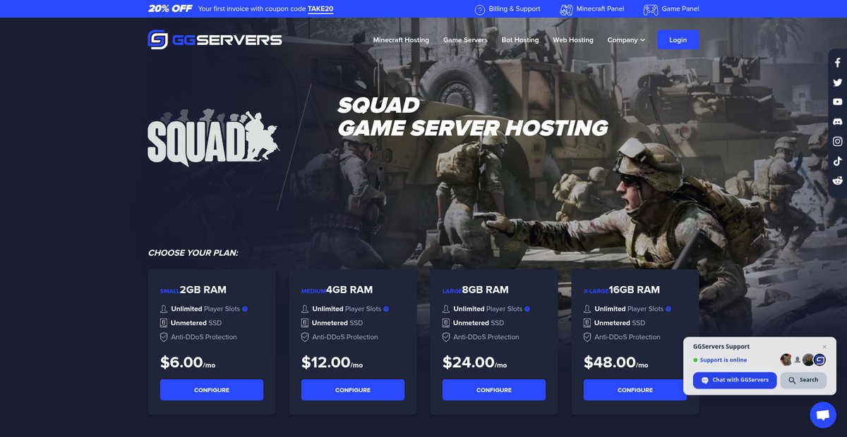 squad game server hosting Screenshot