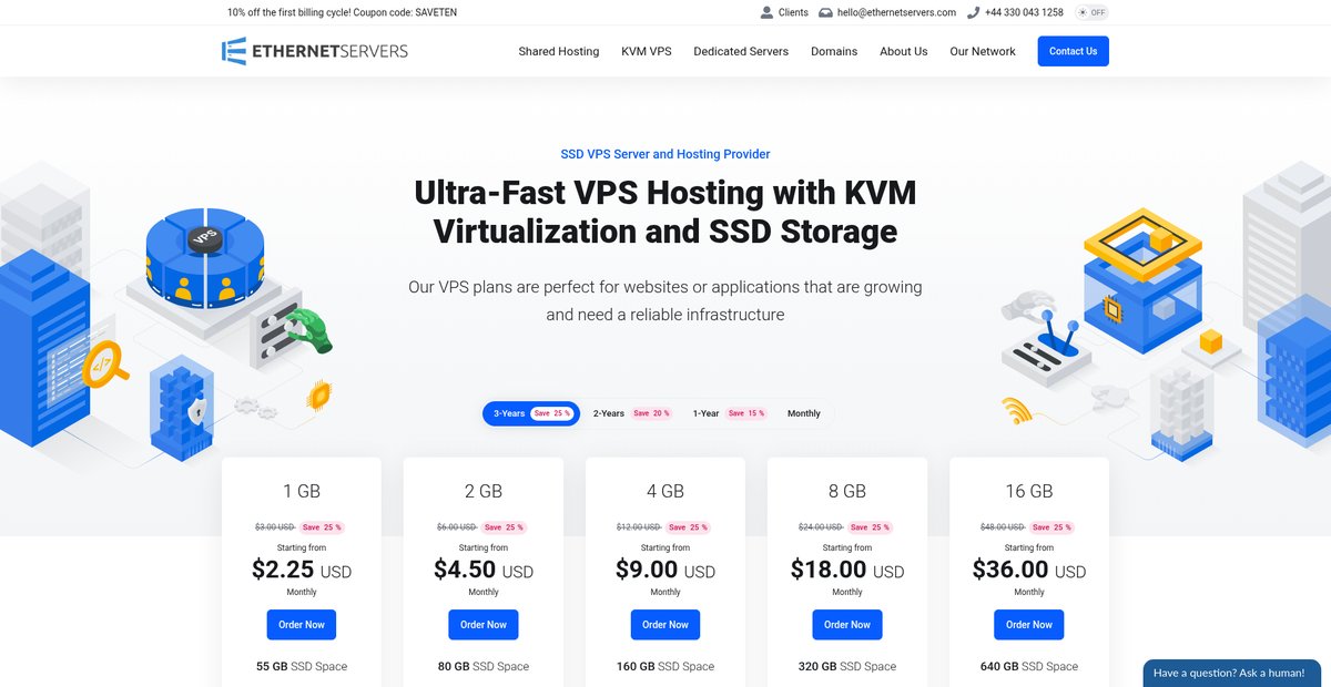 Ultra-Fast VPS Hosting with KVM Virtualization and SSD ... Screenshot