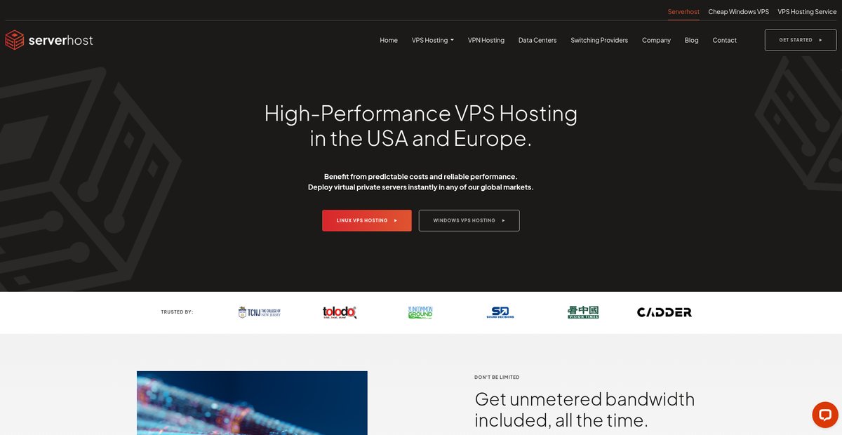 Server Host - SSD/NVME VPS Hosting Screenshot