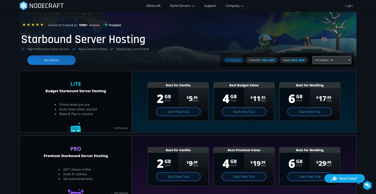 Starbound Server Hosting Screenshot