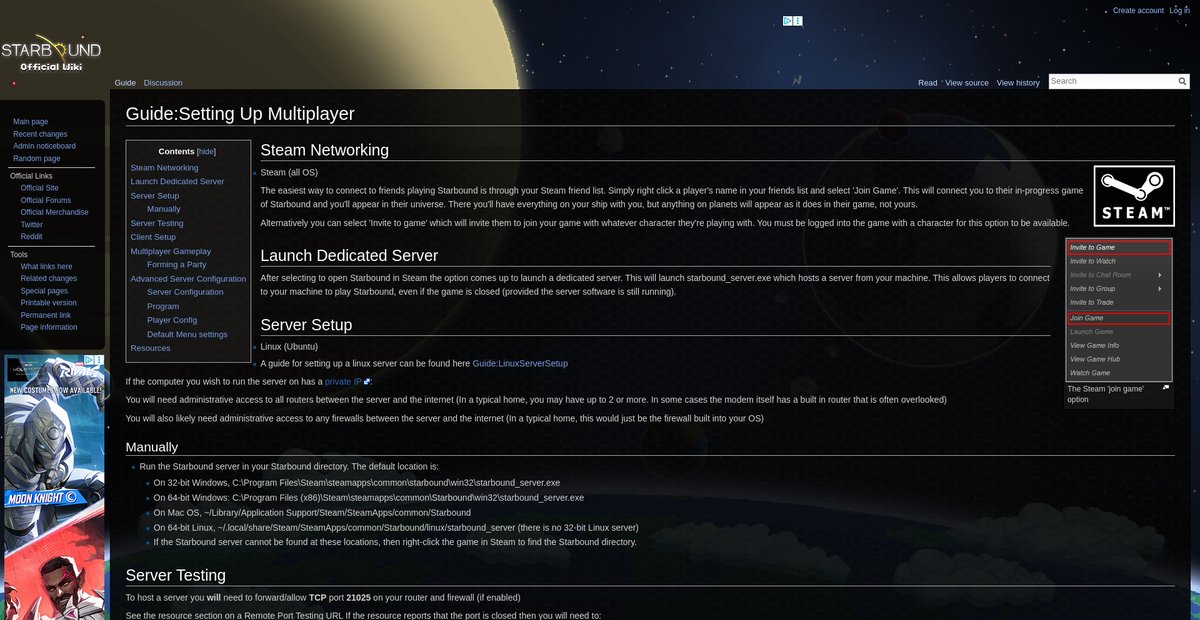 Guide:Setting Up Multiplayer - Starbounder Screenshot