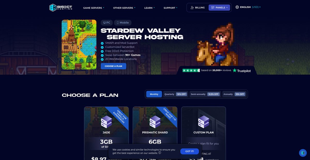 Stardew Valley Servers | 24/7 Support Screenshot