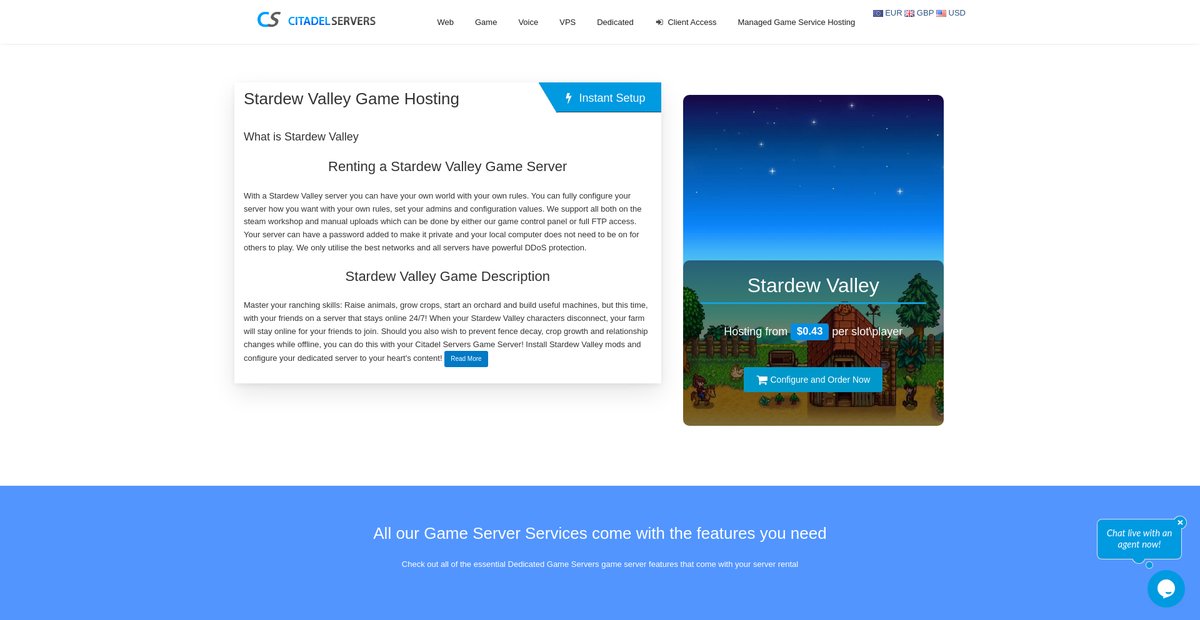 Stardew Valley Game Hosting Screenshot
