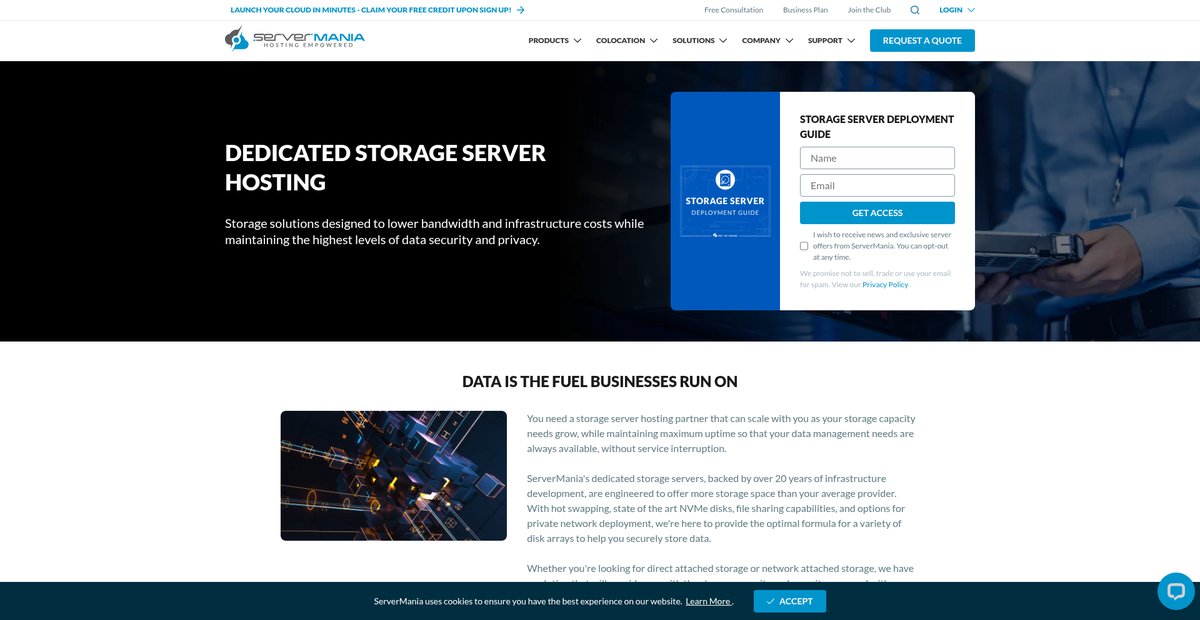 Storage Server Hosting: Ready and Secured Screenshot