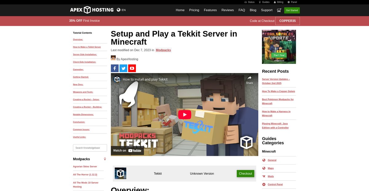 Setup and Play a Tekkit Server in Minecraft Screenshot