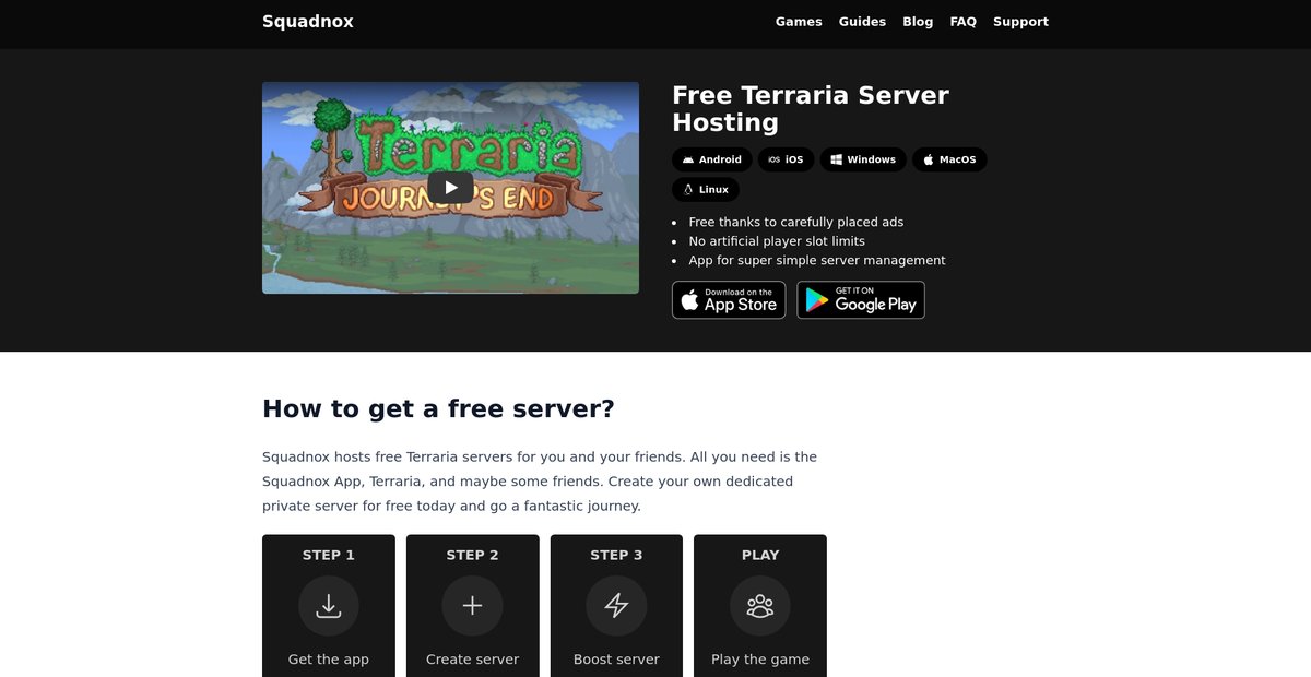 Free Terraria Server Hosting Screenshot