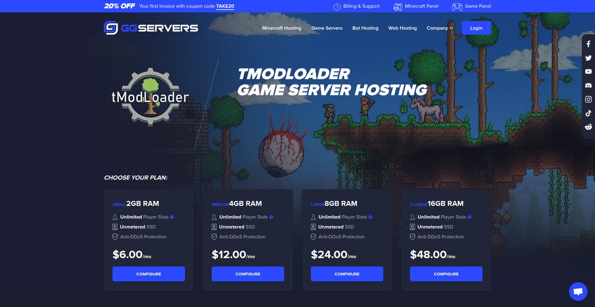 TModLoader Server Hosting | GGServers Screenshot