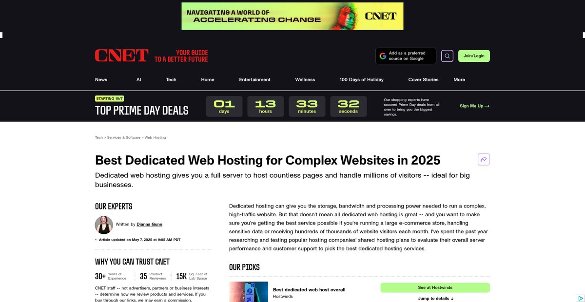 Best Dedicated Web Hosting for Complex Websites in 2025 Screenshot