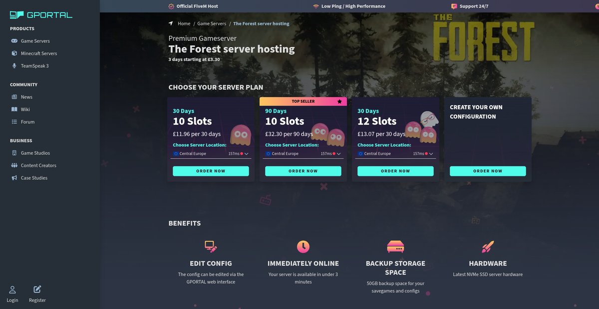 The Forest server hosting ➜ g-portal.com Screenshot