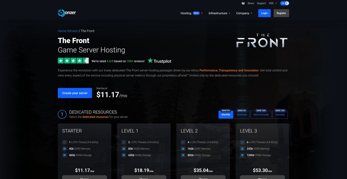 The Front Game Server Hosting Screenshot
