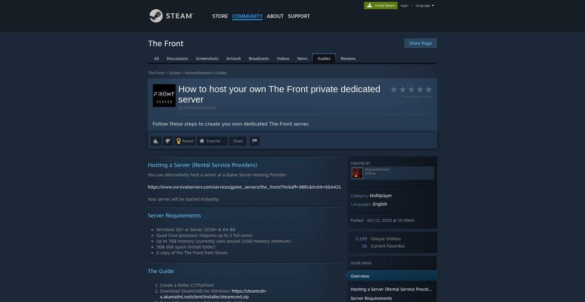 How to host your own The Front private dedicated server Screenshot