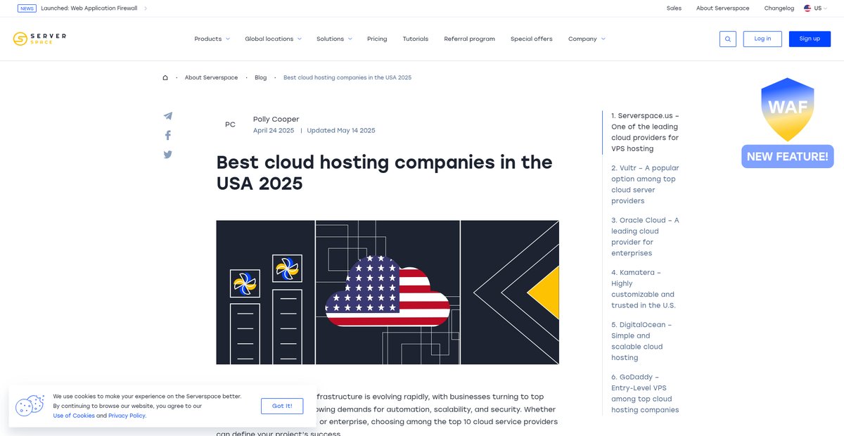 Best cloud hosting companies in the USA 2025 Screenshot