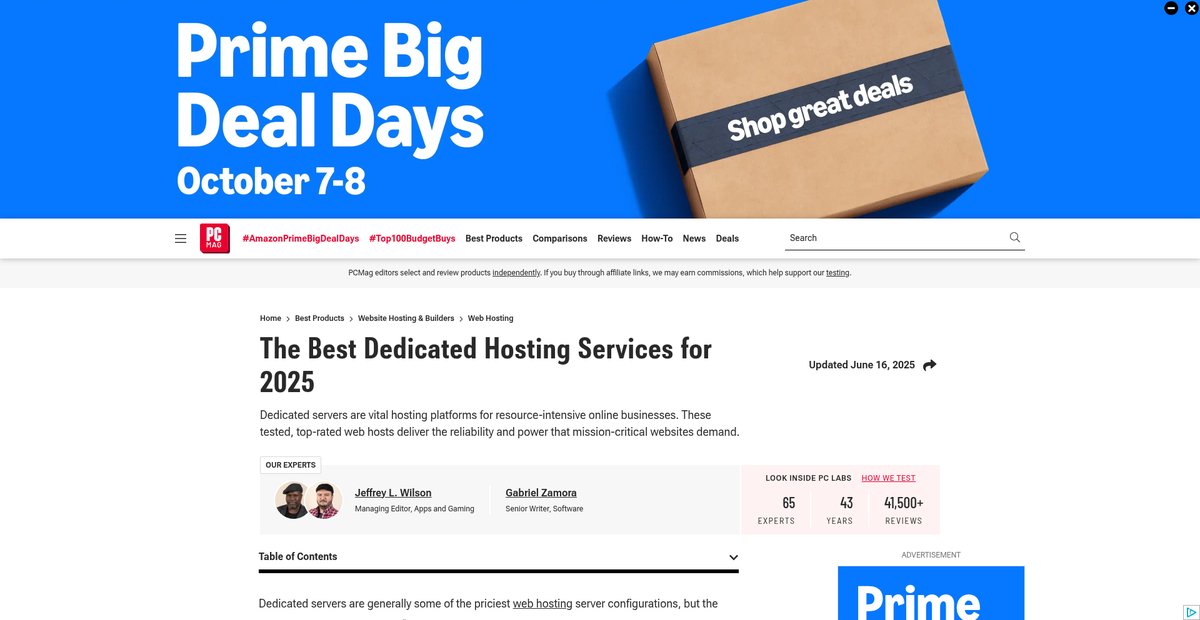 The Best Dedicated Hosting Services for 2025 Screenshot