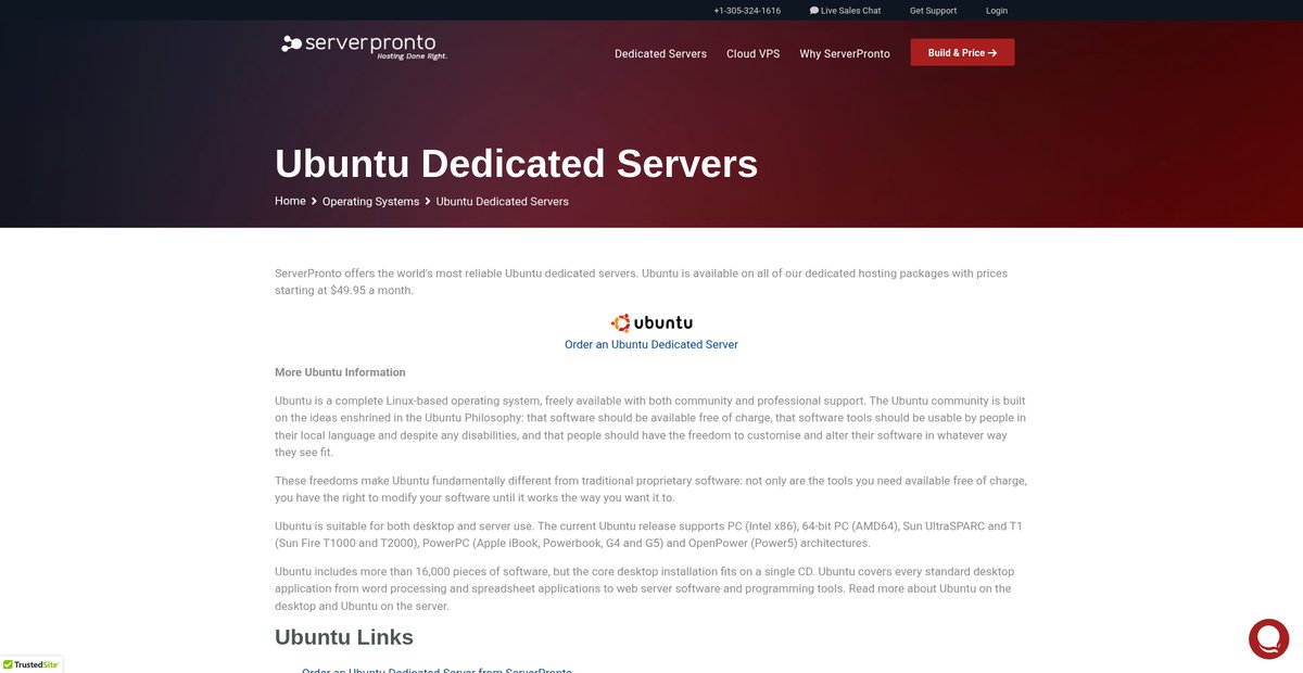 Ubuntu Dedicated Servers Screenshot