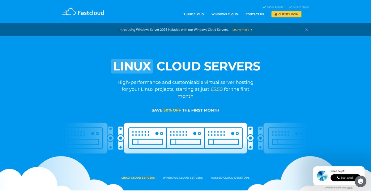 Linux Cloud Servers | Windows Cloud Servers | Hosted Cloud Desktops | fastcloud.im Screenshot