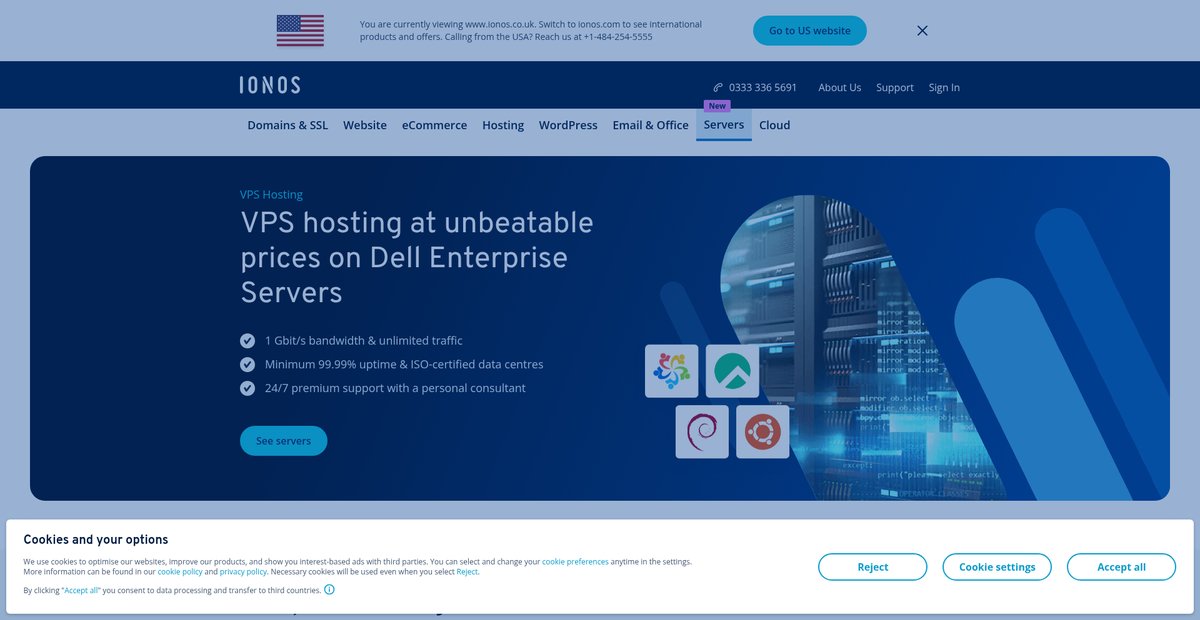 VPS Hosting UK | Cheap » from £1/mth Screenshot