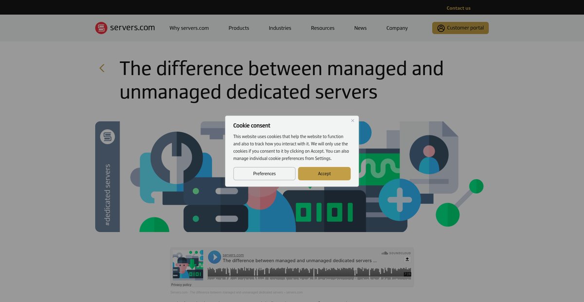 Difference Between Managed & Unmanaged Dedicated ... Screenshot