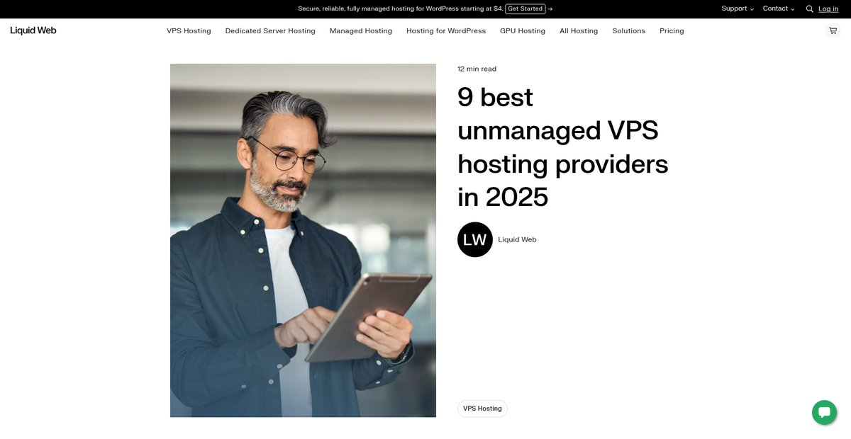 9 Best Unmanaged VPS Hosting Providers in 2025 Screenshot