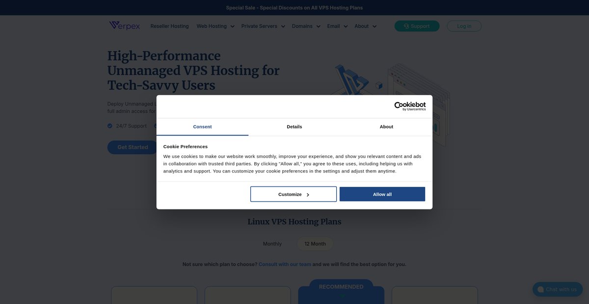 High-Performance Unmanaged VPS Hosting for Tech- ... Screenshot