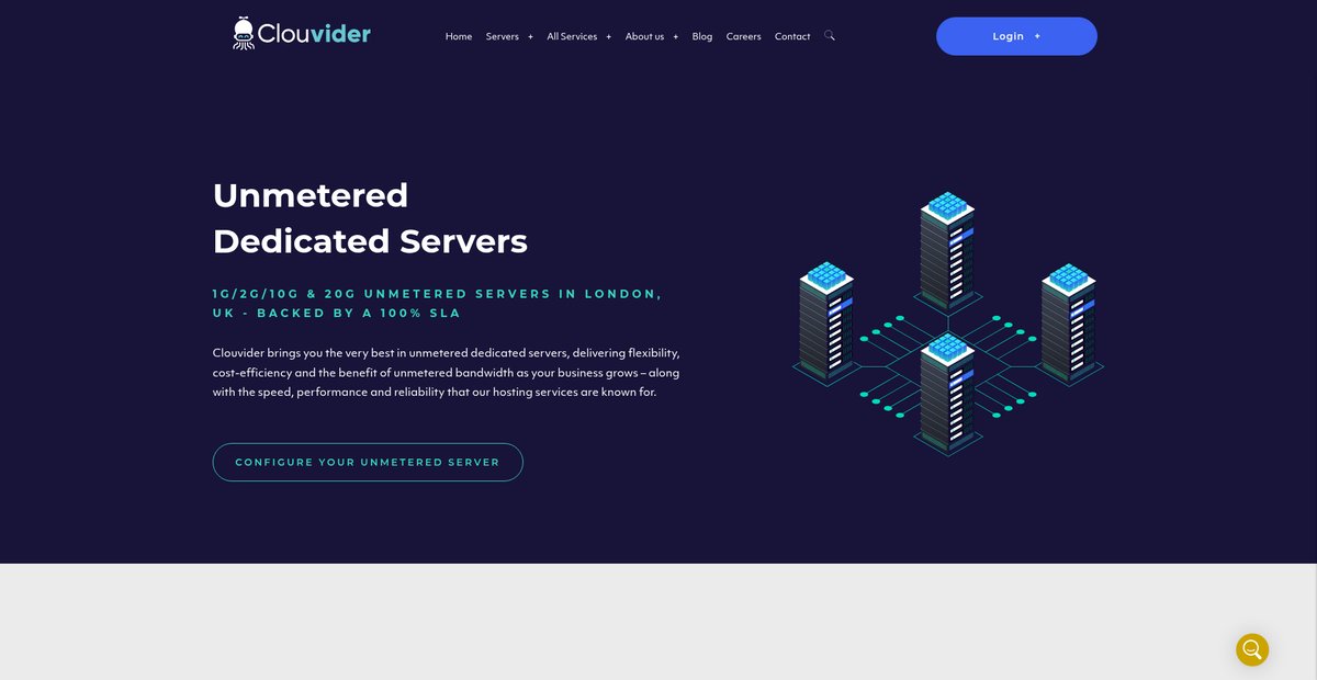 Unmetered Dedicated Servers | Unmetered Bandwidth Screenshot