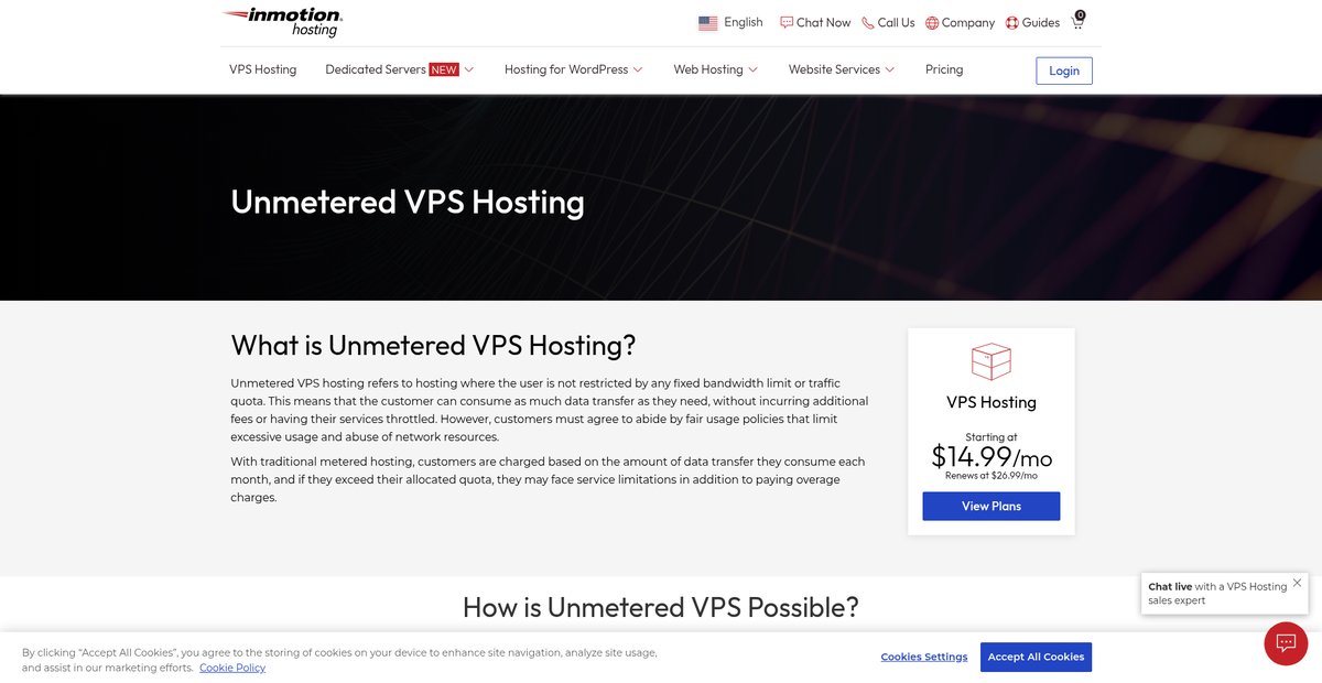 Unmetered VPS Hosting Screenshot